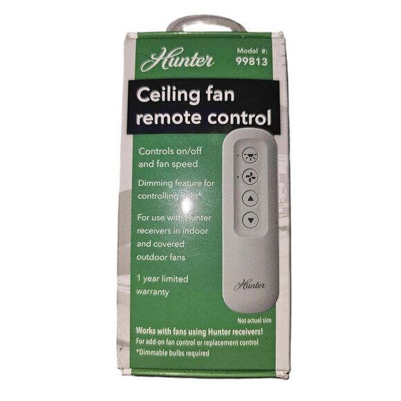 Universal Remote Ceiling Fan Hunter Matte Black Control 3 Speeds Dimming remote - Picture 2 of 10